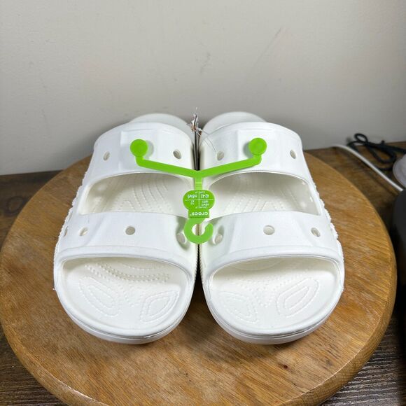 Crocs Unisex Baya White Slide Sandals Shoes Womens Size 12 - Picture 2 of 9